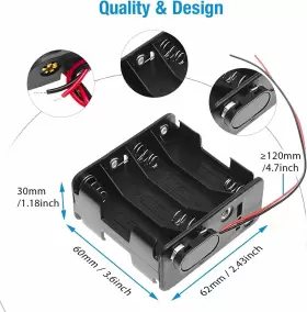 744790367065 QTEATAK Thicken Battery Holder Wired Clip #2