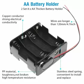 744790367065 QTEATAK Thicken Battery Holder Wired Clip #3