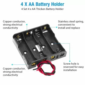 744790367430 QTEATAK Thicken Battery Holder Wired Clip #3
