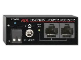 TX-TP1PW RDL Power Inserter Twisted Set Outputs Signal Loop