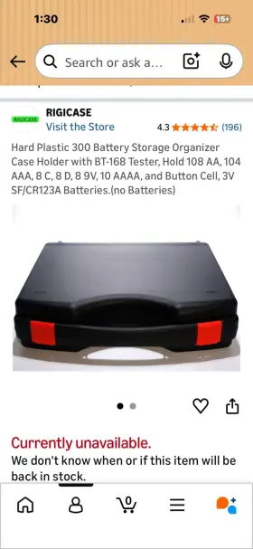 Rigicase 791519421928 Preowned Hard Plastic Battery Organizer/storage Case Holds Up To 250 Batteries