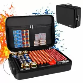BS02 RUBUN Organizer Storage Box Battery Vault Tester Lock #2