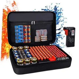 RB100148 RUBUN Fireproof Battery Organizer Storage Tester