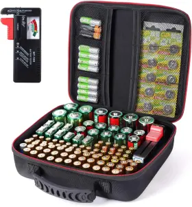 313018611626 SPACIMGY Battery Organizer Storage Box Tester