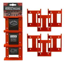 Stealthmounts Bm-ht22-org-6 Battery Holder With Hilti 22v 6 Pack - Orange Mounts Made In Th