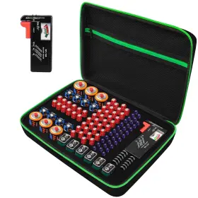 BATT-L1-BLACK STUKCAZE Battery Organizer Storage Tester
