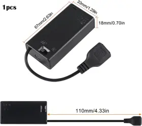TLZ-955 TECHZONE Battery Holder Box Usb Cover Switch Cable