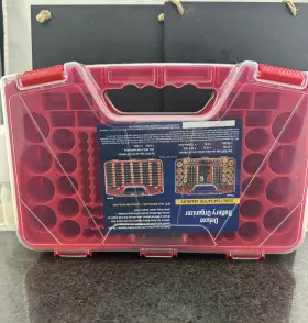 735541194214 THE BATTERY ORGANIZER Set Deluxe Storage Hinged