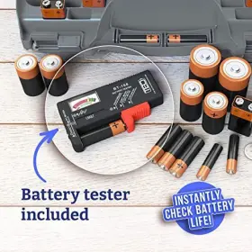 TBO2699 THE BATTERY ORGANIZER Storage Tester Stores Protects #3