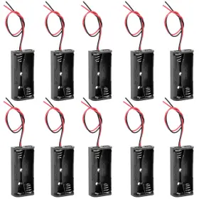 688391505085 UXCELL Battery Holder Storage Box Wire Leads