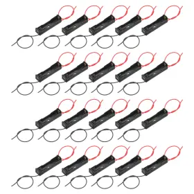 767153976346 UXCELL Battery Holder Box Slots Wire Lead