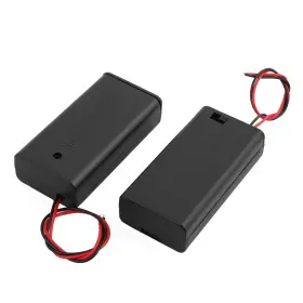 783243069279 UXCELL Battery Holders Enclosed Box Switch Wire