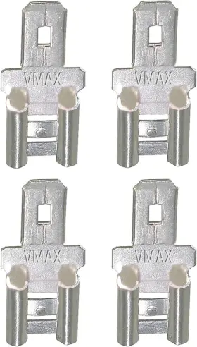 Vmax Tanks Vtaf2f1-4o Qty4 F2 To F1 Tin Plated 12v 5ah Battery Terminal Adapter 0.250 Inch 0.187