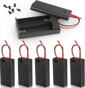 Vweicyy 313103495421 6pcs 2 X 1.5v Aa Battery Holder Enclosures With Wire Leads And On/off Sw