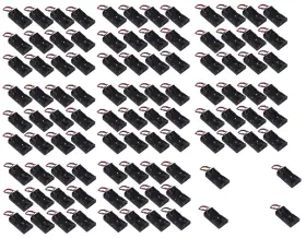 2AA-100PC-NEW WAYLLSHINE Battery Holder Box Wire Leads