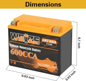BAC-0107 WEIZE Lithium Battery #2