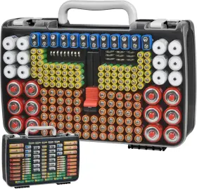 Dc-scdc-dark XUERDON Battery Organizer Storage Holder Double