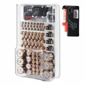 717981977060 YOHAWJAN Battery Organizer Storage Box Tester