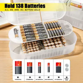 718910943330 YUEYAW Transparent Battery Organizer Storage #2