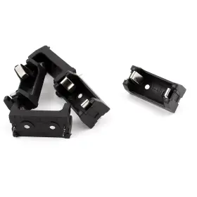 Zaplyte 711331129796 5 Pcs Plastic Shell 1 X Bh 1/2aa Button Cell Battery Sockets Holder Case Black
