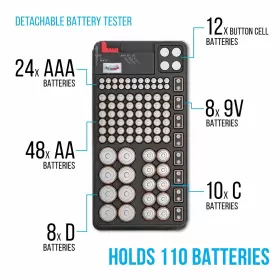 849813019423 ZERODARK Battery Storage Organizer Tester Batter #2