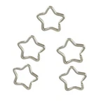 Yueton Pack Of 50 Metal Star Shaped Split Ring Key Holder Silver. Fixed Price $14.48.
