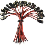 Lampvpath 20 Pcs 9v I Type Battery Snap Connector 9 Volt Clips. Fixed Price $8.95.