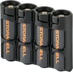 Aa Battery Storage Caddy By Storacell, Black, Holds 4 Batteries (not Included). Fixed Price $12.01.
