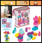 Toddler Building Blocks Set - 80 Pieces Storage Bag, Big Colorful For Age. Fixed Price $30.99.