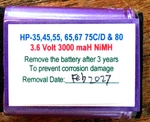 2800 To 3000 Mah Nimh Hewlett Packard Battery Hp 35, 45, 55, 65, 67, 80 Charged. Fixed Price $38.00.