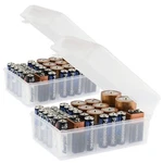 Glossyend Set Of 2, 37 Slot Multi Battery Storage Box, Case, .... Fixed Price $17.75.