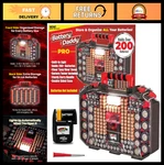 Battery Storage Organizer Case With Light & Tester, Holds 200+ Batteries, Double. Fixed Price $79.99.