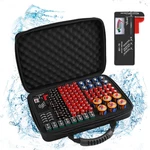 Arkeiliy Battery Organizer, Organizer Storage Case With Tester Bt-168, W. Fixed Price $33.67.