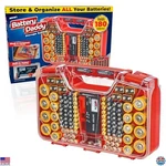Battery Storage Organizer Case For 180 Batteries, Double-sided, Portable Red. Fixed Price $32.33.