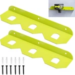 2 Pcs Metal Ry-obi 18v Battery Holder/battery Wall Mount Rack For Fruit Green. Fixed Price $20.41.