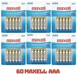 60 Maxell 723810 Lr03 10bp Aaa 1.5v Alkaline Batteries Long Lasting (6 Pack 10). Fixed Price $35.00.