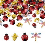Kissitty 80pcs/box Craft Embellishments Ladybird Dragonfly Bee Decorations Fo.... Fixed Price $21.19.