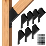 Iron Forge Tools 2x4 Pergola Brackets - 8 Pack Powdercoated Steel Corner Perg.... Fixed Price $68.34.