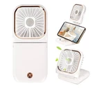 Portable Mini Fan Small Battery Operated 5 In 1 As Power Bank,phone Holder. Fixed Price $10.00.