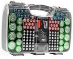 Storage Case With Tester, Stores & Protects Up To 180 Batteries, Hinge Clear. Fixed Price $45.04.