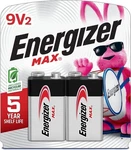 Energizer Max 9v Batteries (2 Pack), 9 Volt Alkaline - Packaging.... Fixed Price $10.22.