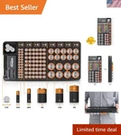 Compact 110-battery Organizer With Wall Mount & Built-in Tester - Modern Black. Fixed Price $35.99.