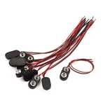 10pcs 2-wire Plastic Shell I Type 9v 9 Volt Battery Clip Connector 15cm Length. Fixed Price $9.62.