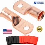 10/30pcs Bare Copper Lug Ring Crimp Terminal Car Battery Wire Welding Connectors. Fixed Price $44.05.