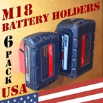 Milwaukee M18 Battery Holders (mounts) / 6 Pack Wall Mount Organizers Usa. Fixed Price $12.99.