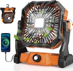 Ventilador Personal Para Acampar Recargable, 20000 Mah. Fixed Price $50.53.