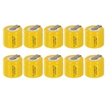 10x Exell 1/2c Nicd 1000mah 1.2v Flat Top Rechargeable Battery With Tabs. Fixed Price $35.96.