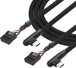 Cerrxian 9 Pin Usb Motherboard Female Header To C Adapter Cable, 90 Black. Fixed Price $20.06.