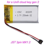 3.7v 250mah 0.92wh Li Li-ion Battery 402035 3pin Mx1.2 For Unifi Cloud Key Gen 2. Fixed Price $5.90.