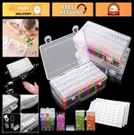 3 Pack Diamond Art Storage Containers - 192 Grids Acrylic Bead Box With Labels,. Fixed Price $35.99.